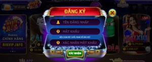 Đăng kí RIKVIP với 3 bước nhanh chóng , đơn giản